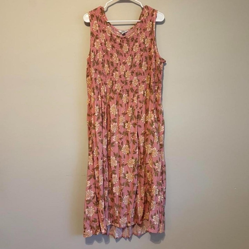 Croft & Barrow pink floral maxi dress